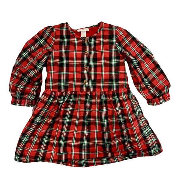 Cat & Jack Other - Cat & Jack Tartan Plaid Tinsel Holiday Christmas Girl's Dress - 4T